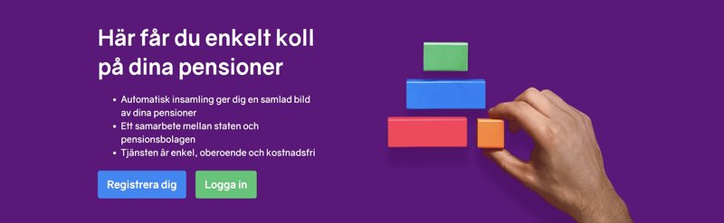 minPensions hemsida. Foto: Skärmavbild minPensions hemsida. Foto: Skärmavbild